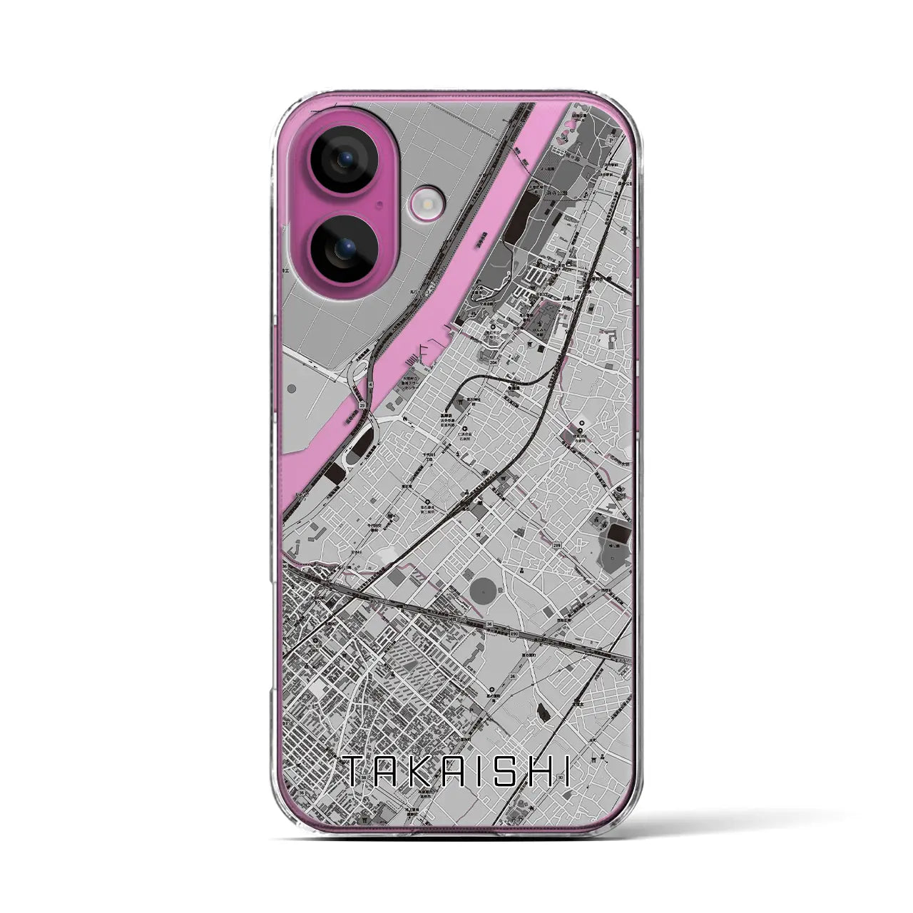 【高石(大阪府)】地図柄iPhoneケース(クリアタイプ)