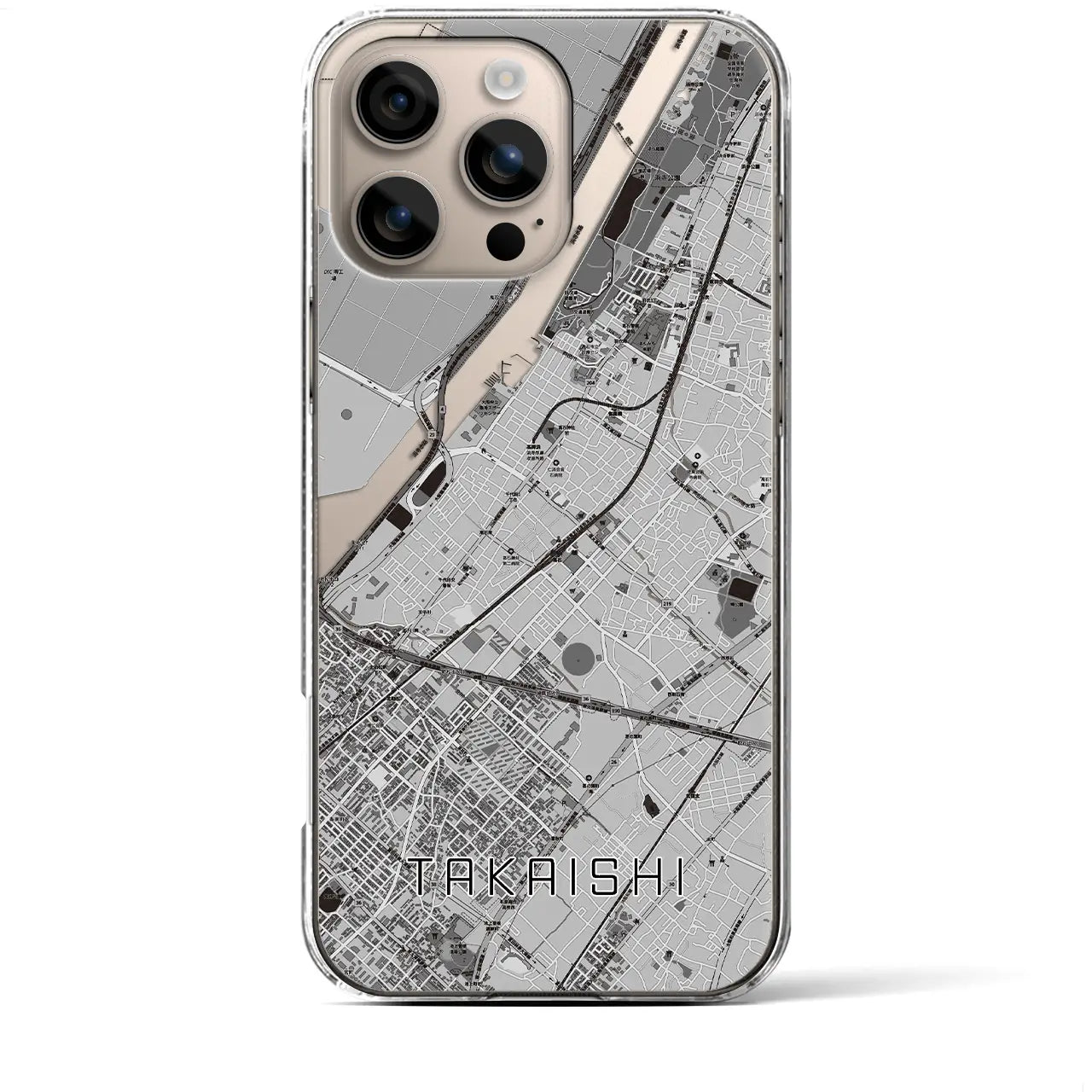 【高石(大阪府)】地図柄iPhoneケース(クリアタイプ)