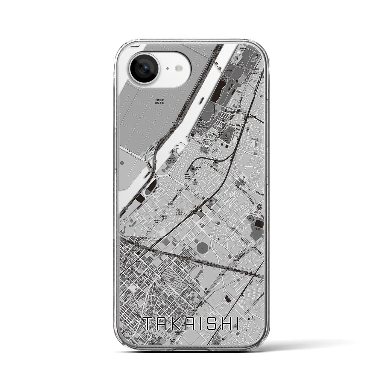 【高石(大阪府)】地図柄iPhoneケース(クリアタイプ)