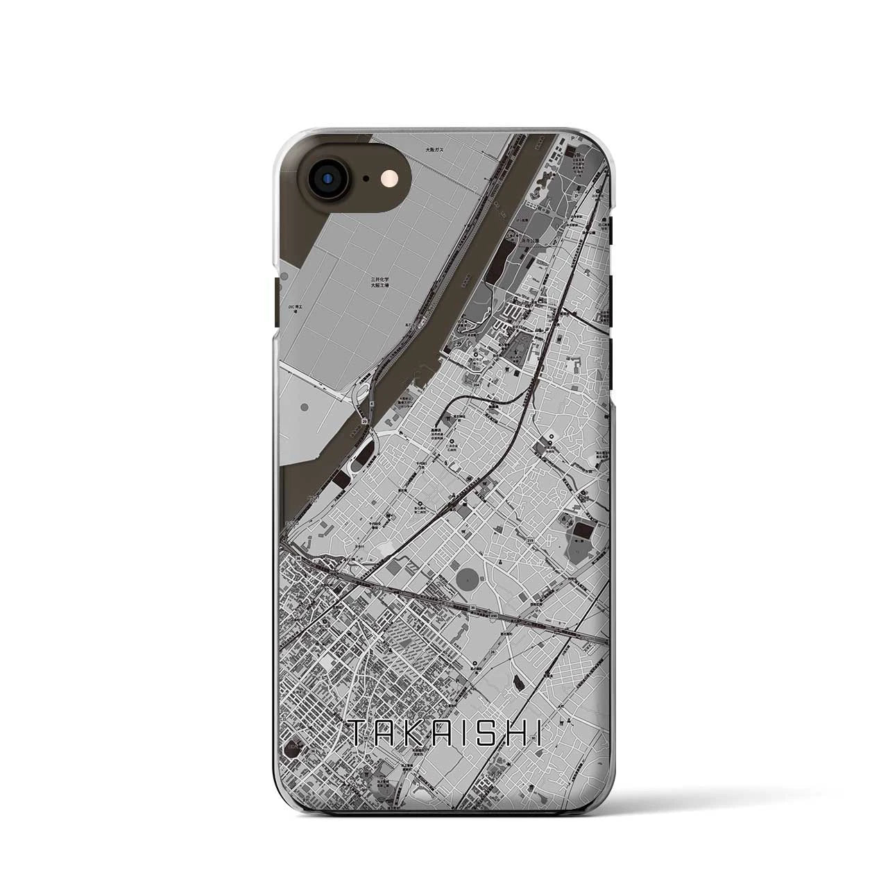 【高石(大阪府)】地図柄iPhoneケース(クリアタイプ)