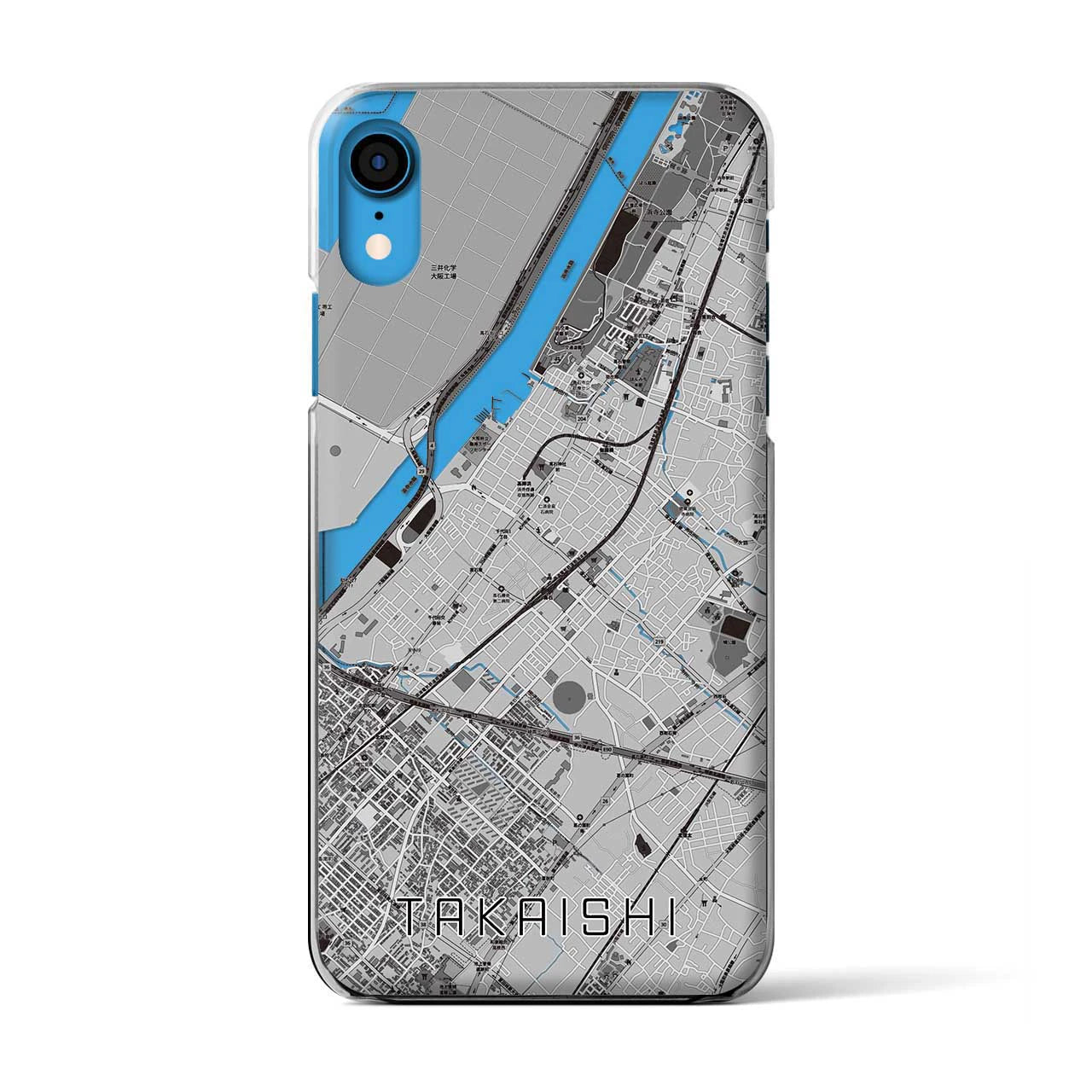 【高石(大阪府)】地図柄iPhoneケース(クリアタイプ)