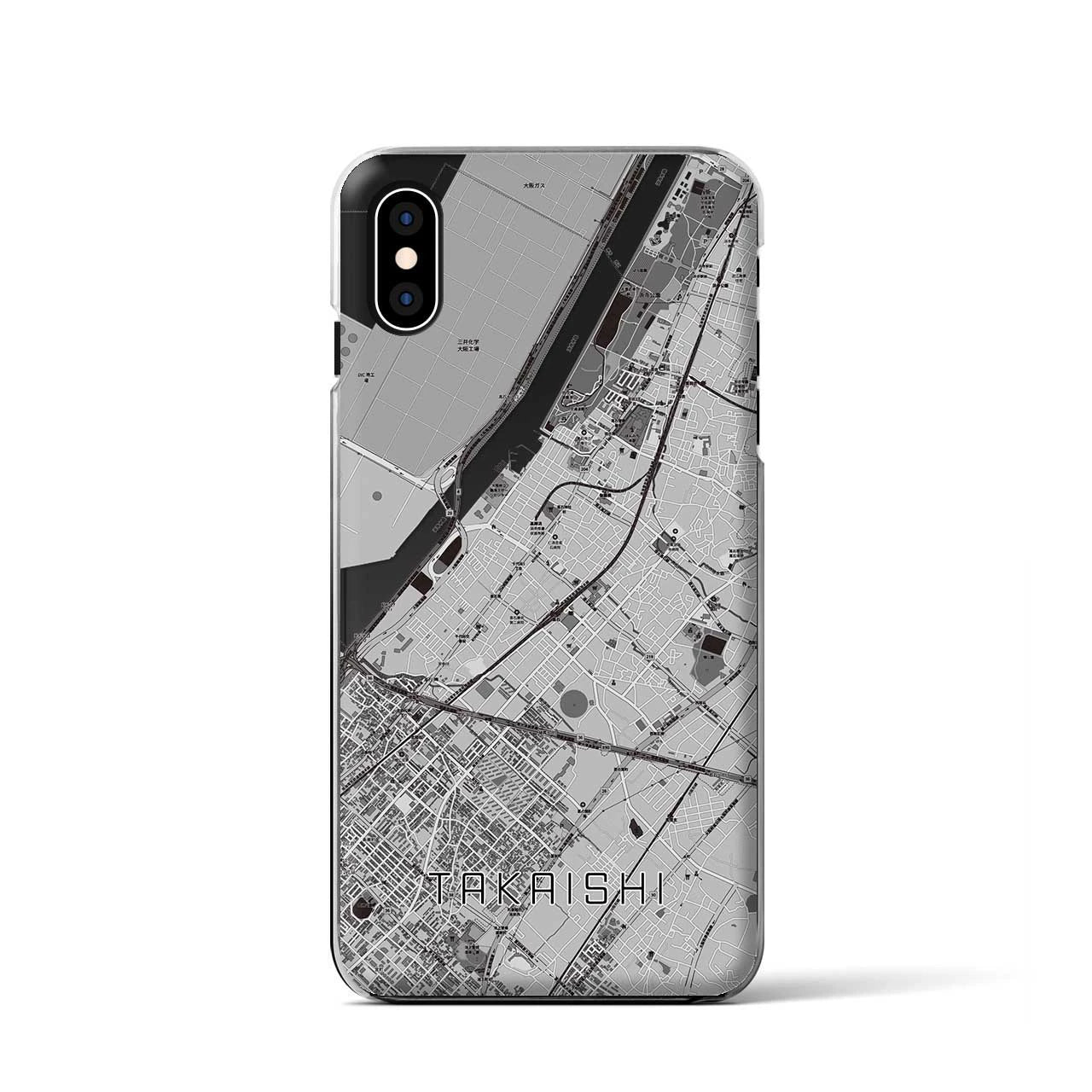 【高石(大阪府)】地図柄iPhoneケース(クリアタイプ)