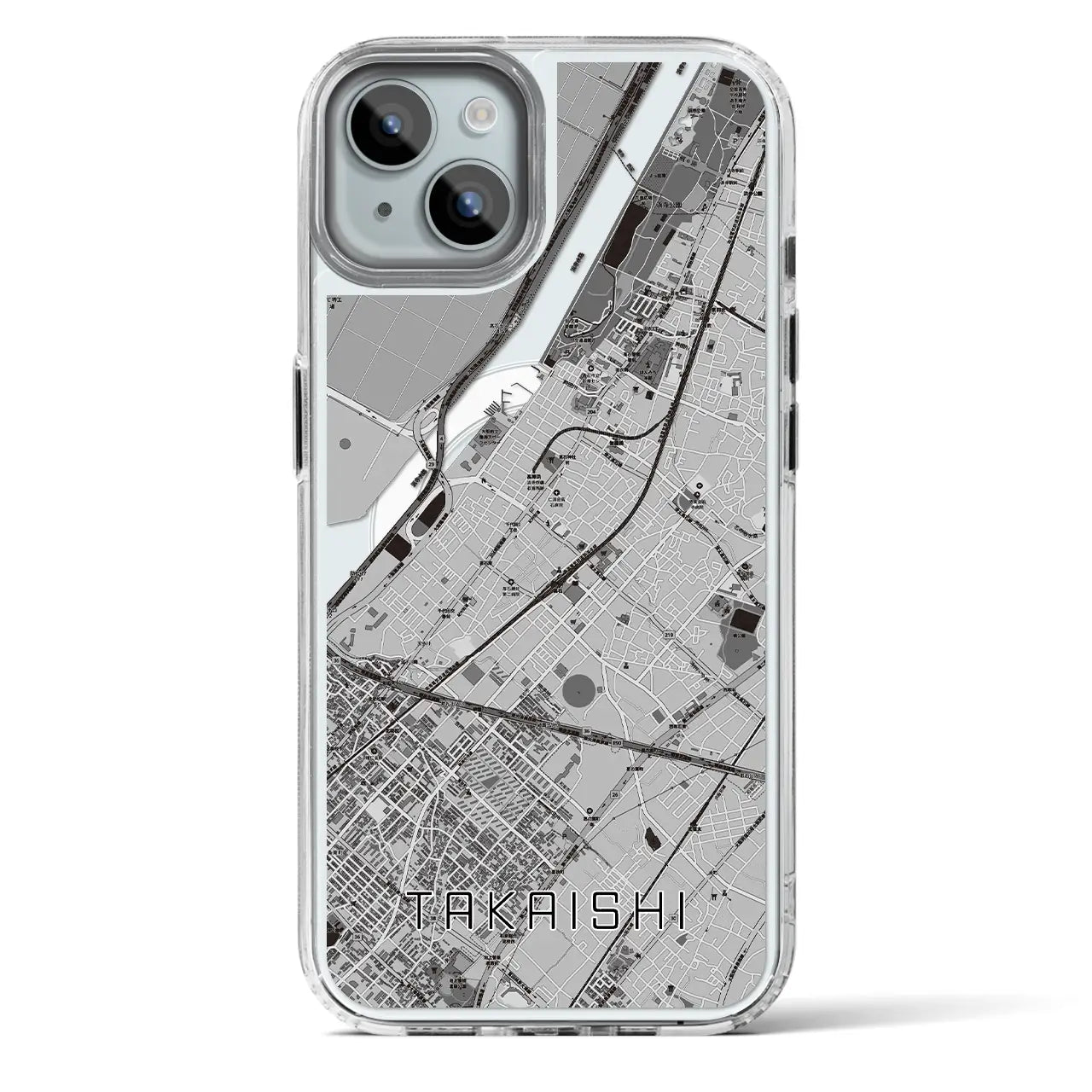 【高石(大阪府)】地図柄iPhoneケース(MagSafeタイプ)