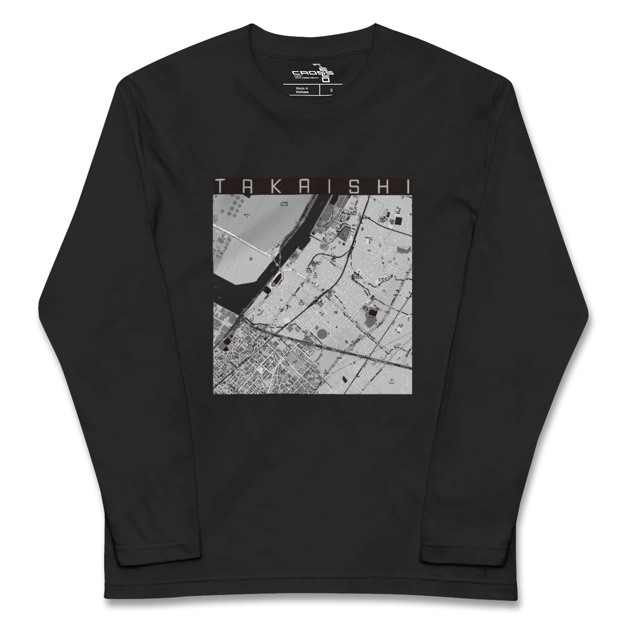 【高石(大阪府)】地図柄ロングスリーブTシャツ