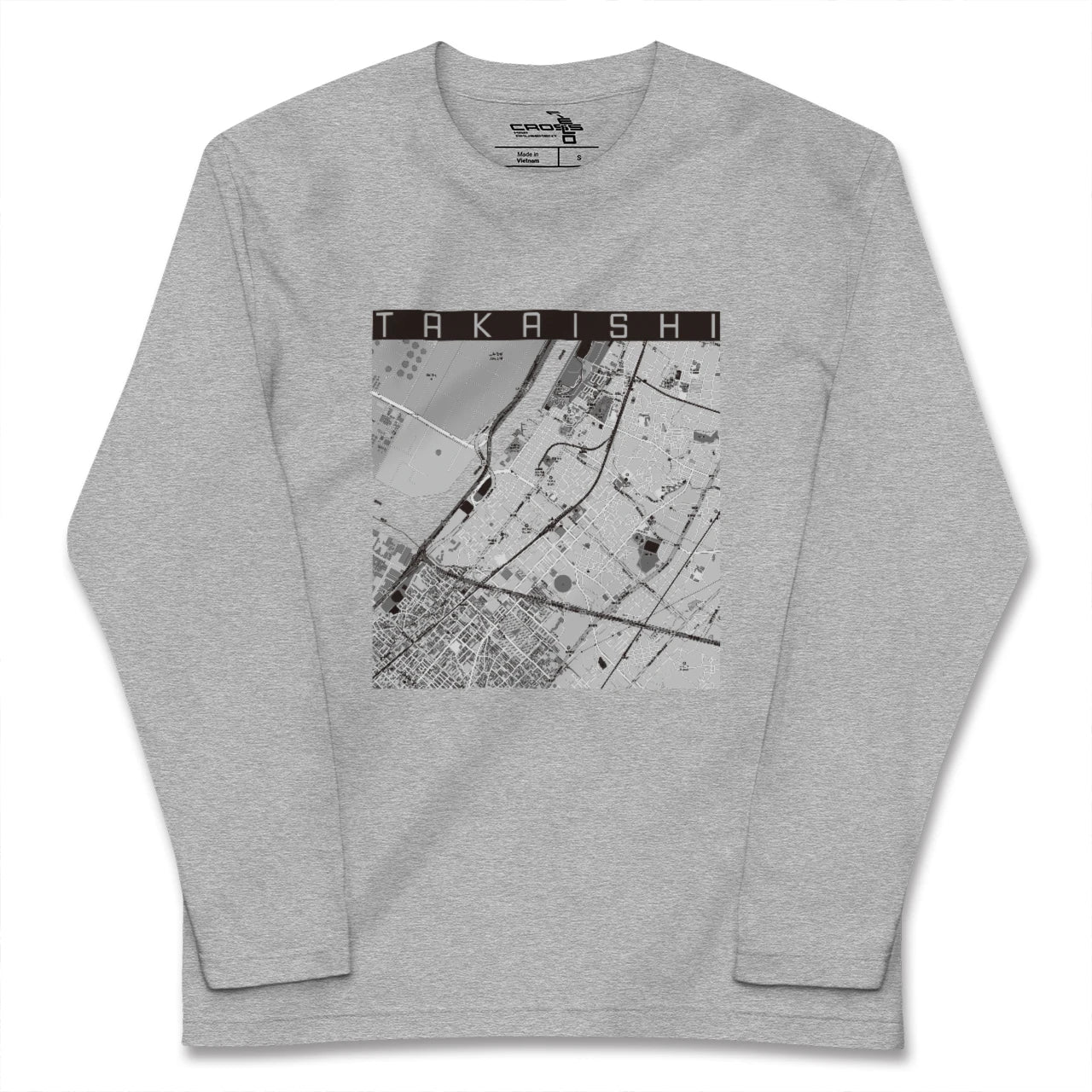 【高石(大阪府)】地図柄ロングスリーブTシャツ