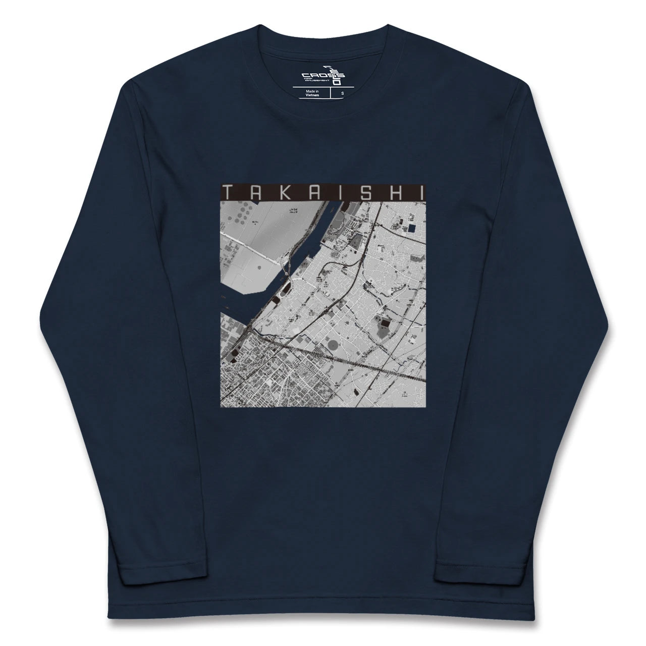 【高石(大阪府)】地図柄ロングスリーブTシャツ