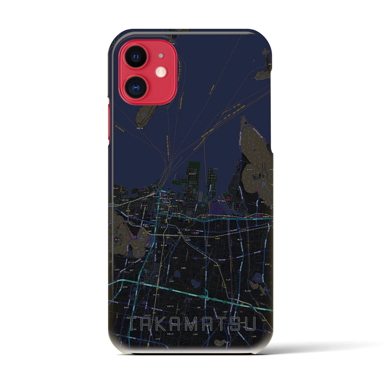 【高松(香川県)】地図柄iPhoneケース(バックカバータイプ)