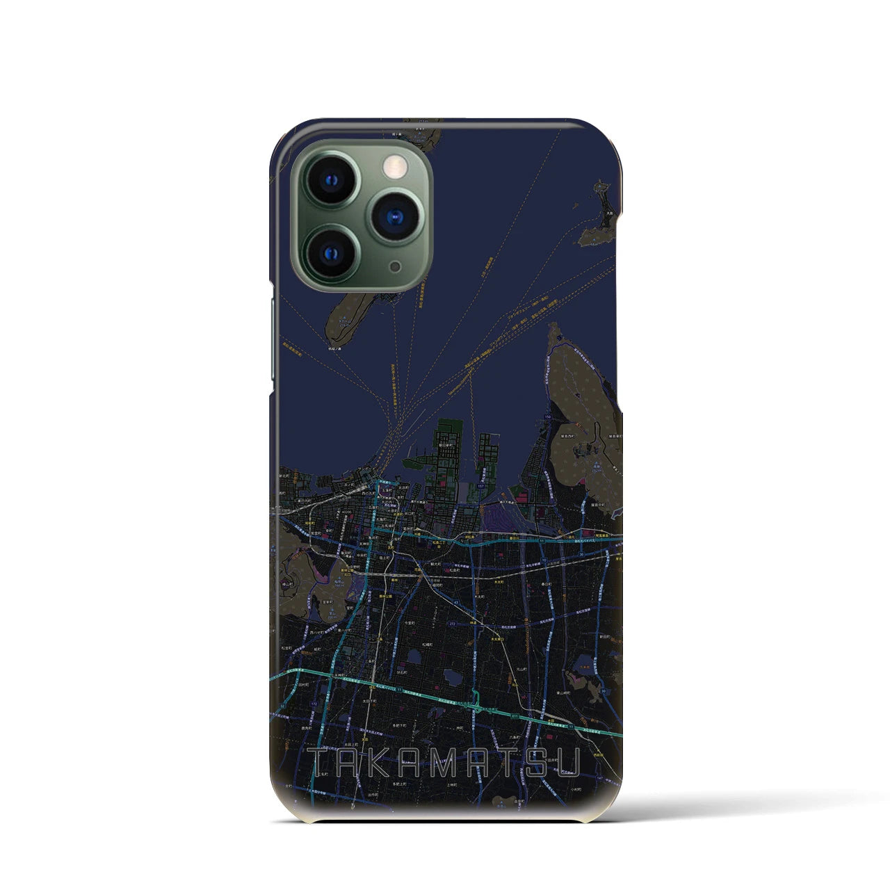 【高松(香川県)】地図柄iPhoneケース(バックカバータイプ)