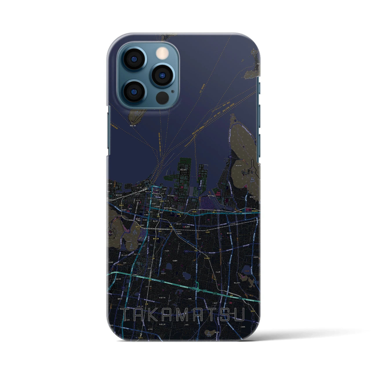 【高松(香川県)】地図柄iPhoneケース(バックカバータイプ)