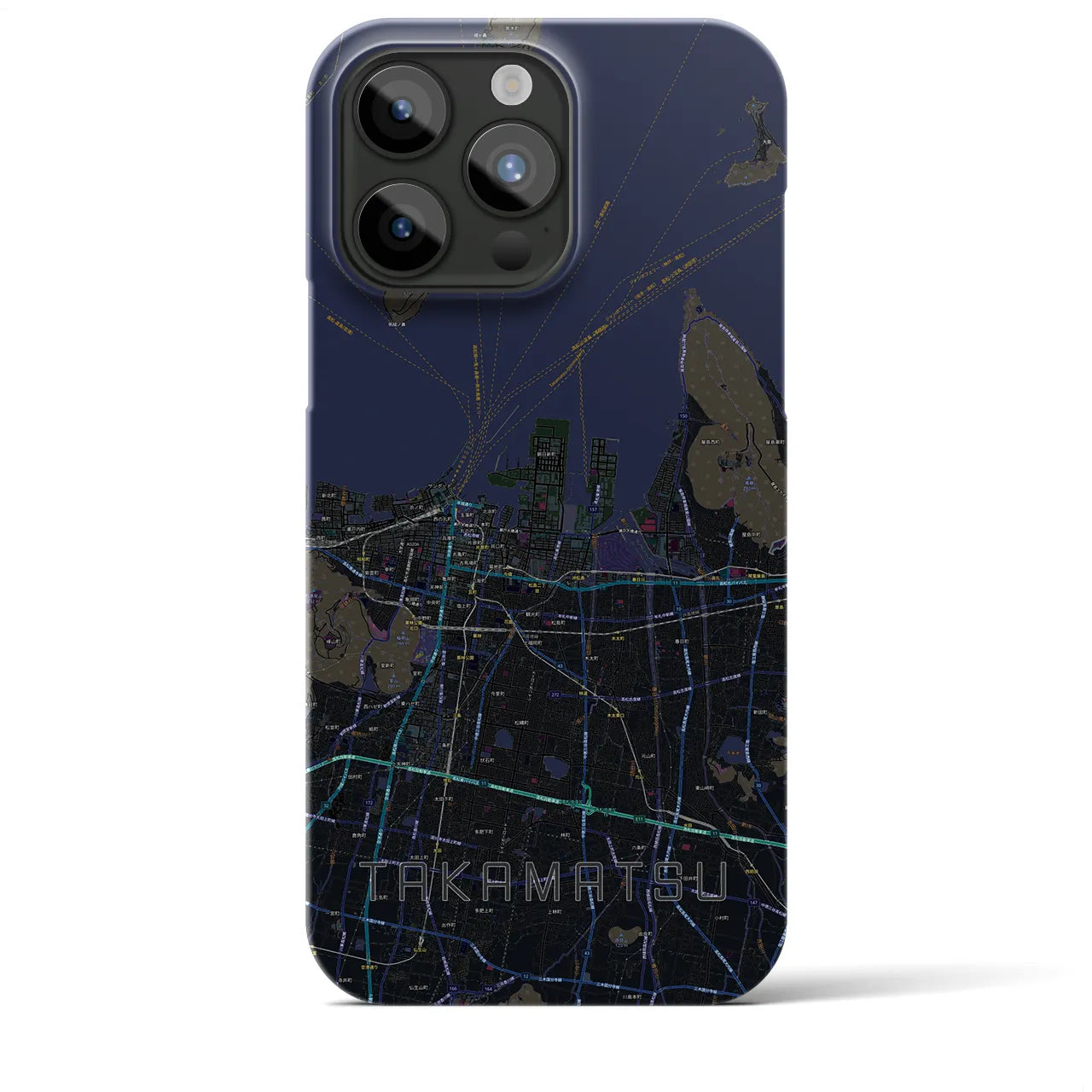 【高松(香川県)】地図柄iPhoneケース(バックカバータイプ)