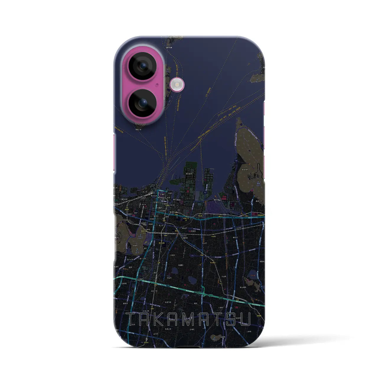 【高松(香川県)】地図柄iPhoneケース(バックカバータイプ)