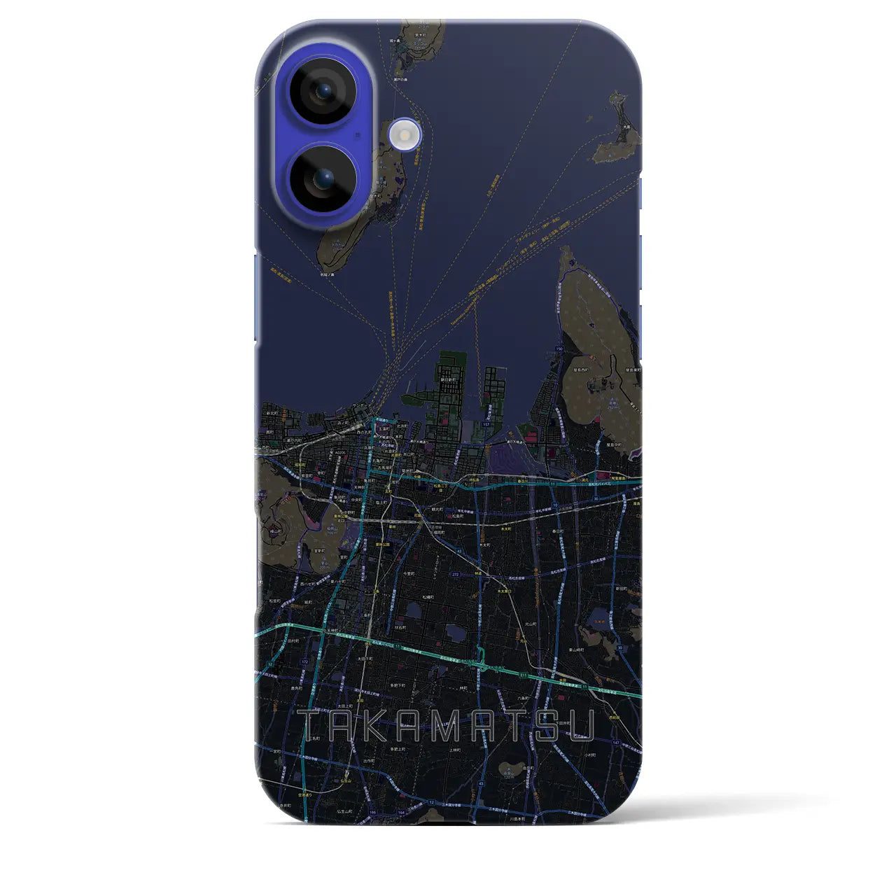 【高松(香川県)】地図柄iPhoneケース(バックカバータイプ)