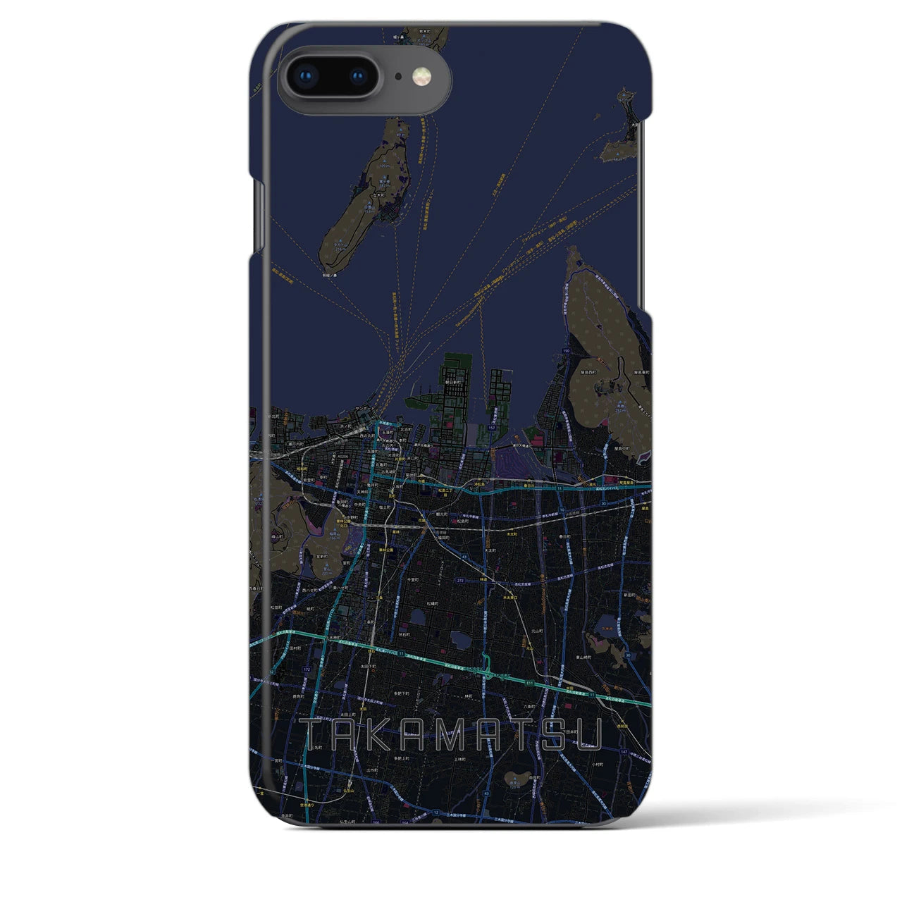 【高松(香川県)】地図柄iPhoneケース(バックカバータイプ)