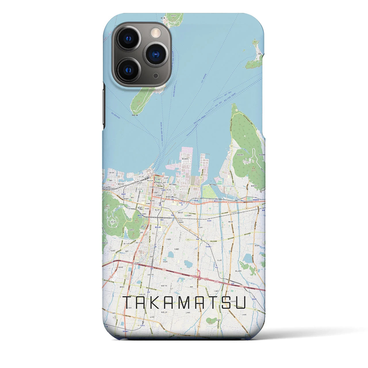 【高松(香川県)】地図柄iPhoneケース(バックカバータイプ)