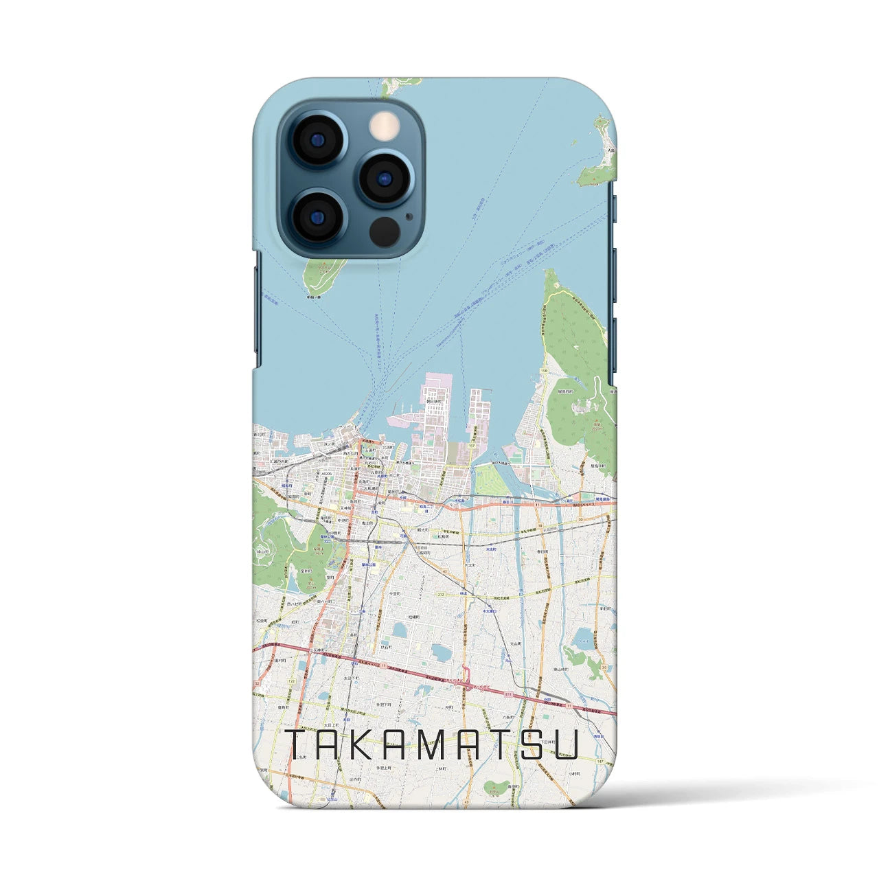 【高松(香川県)】地図柄iPhoneケース(バックカバータイプ)
