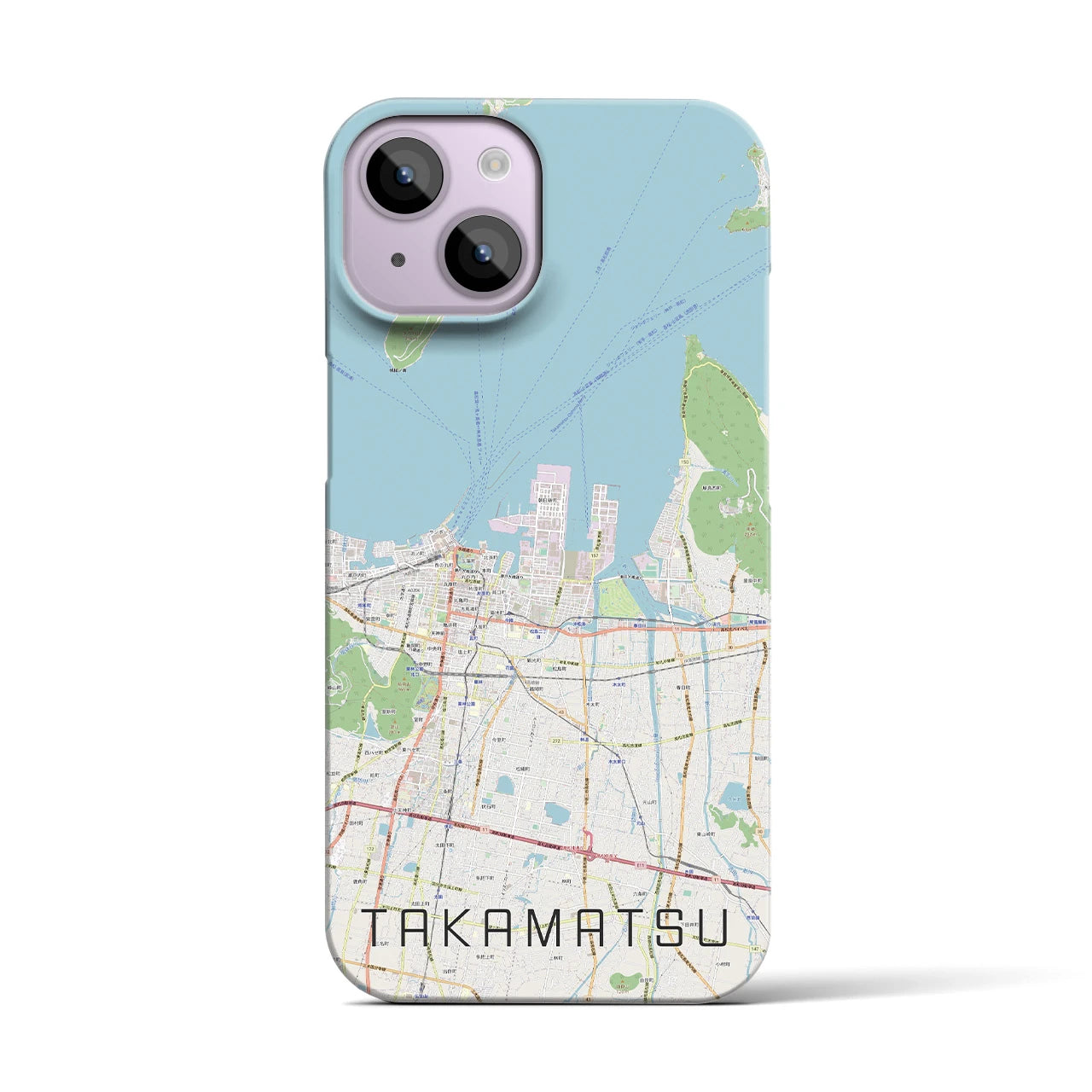 【高松(香川県)】地図柄iPhoneケース(バックカバータイプ)