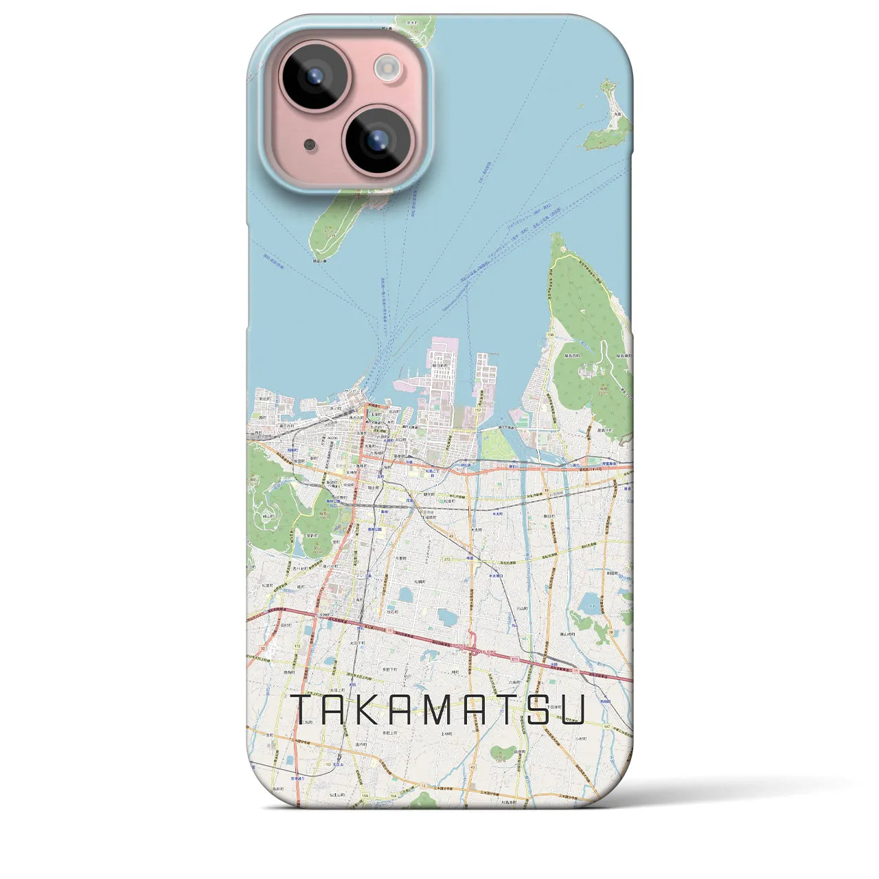 【高松(香川県)】地図柄iPhoneケース(バックカバータイプ)