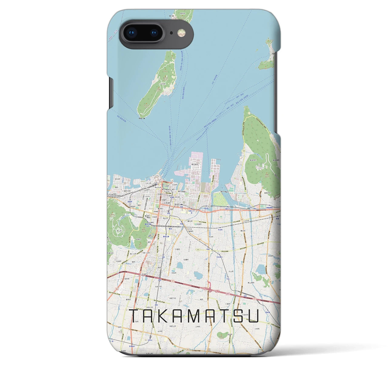 【高松(香川県)】地図柄iPhoneケース(バックカバータイプ)