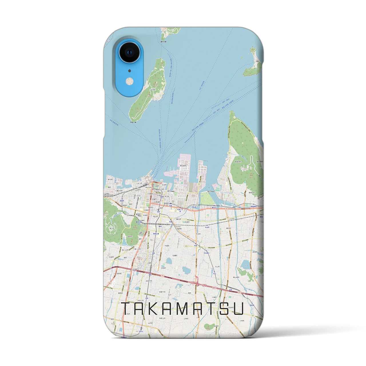 【高松(香川県)】地図柄iPhoneケース(バックカバータイプ)