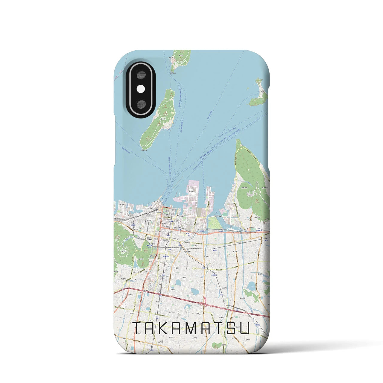 【高松(香川県)】地図柄iPhoneケース(バックカバータイプ)