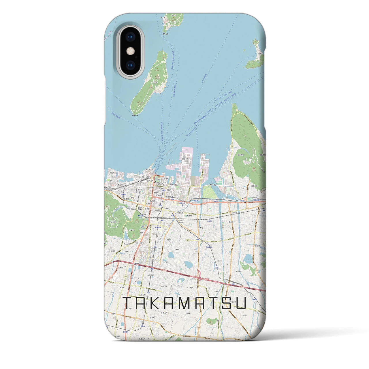 【高松(香川県)】地図柄iPhoneケース(バックカバータイプ)