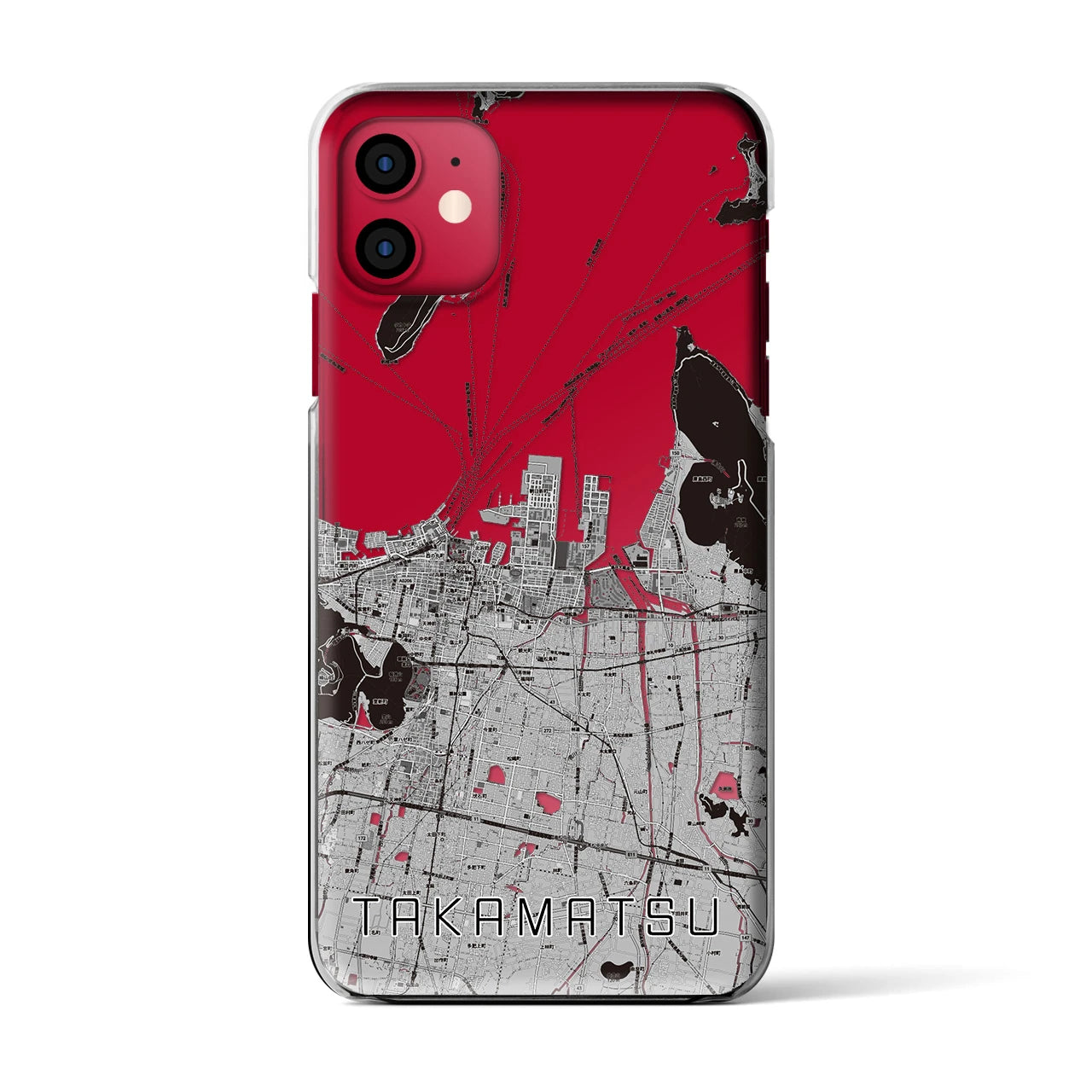 【高松(香川県)】地図柄iPhoneケース(クリアタイプ)