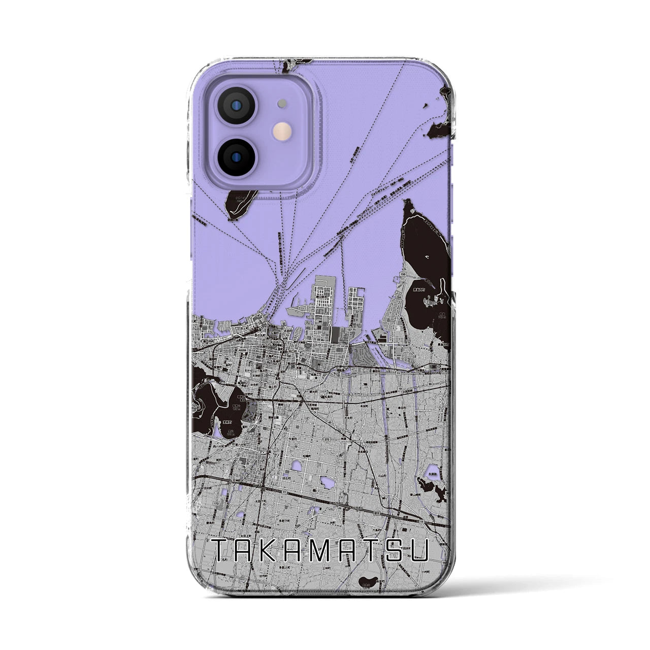 【高松(香川県)】地図柄iPhoneケース(クリアタイプ)