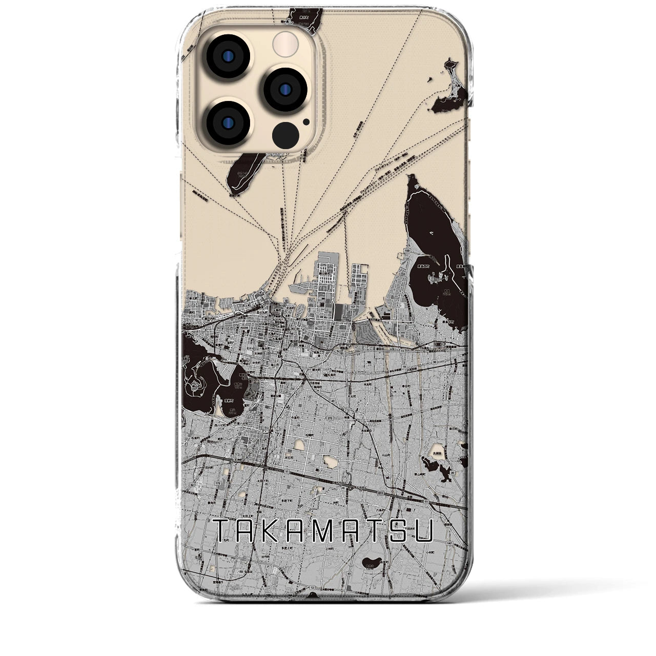 【高松(香川県)】地図柄iPhoneケース(クリアタイプ)