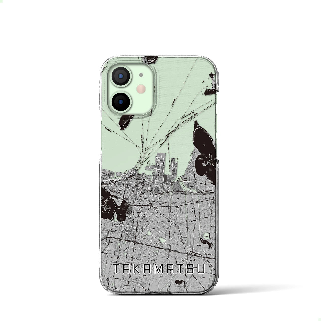 【高松(香川県)】地図柄iPhoneケース(クリアタイプ)