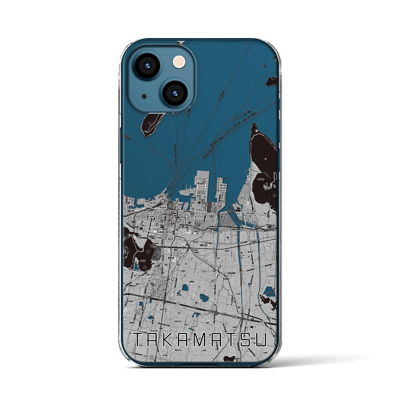 【高松(香川県)】地図柄iPhoneケース(クリアタイプ)