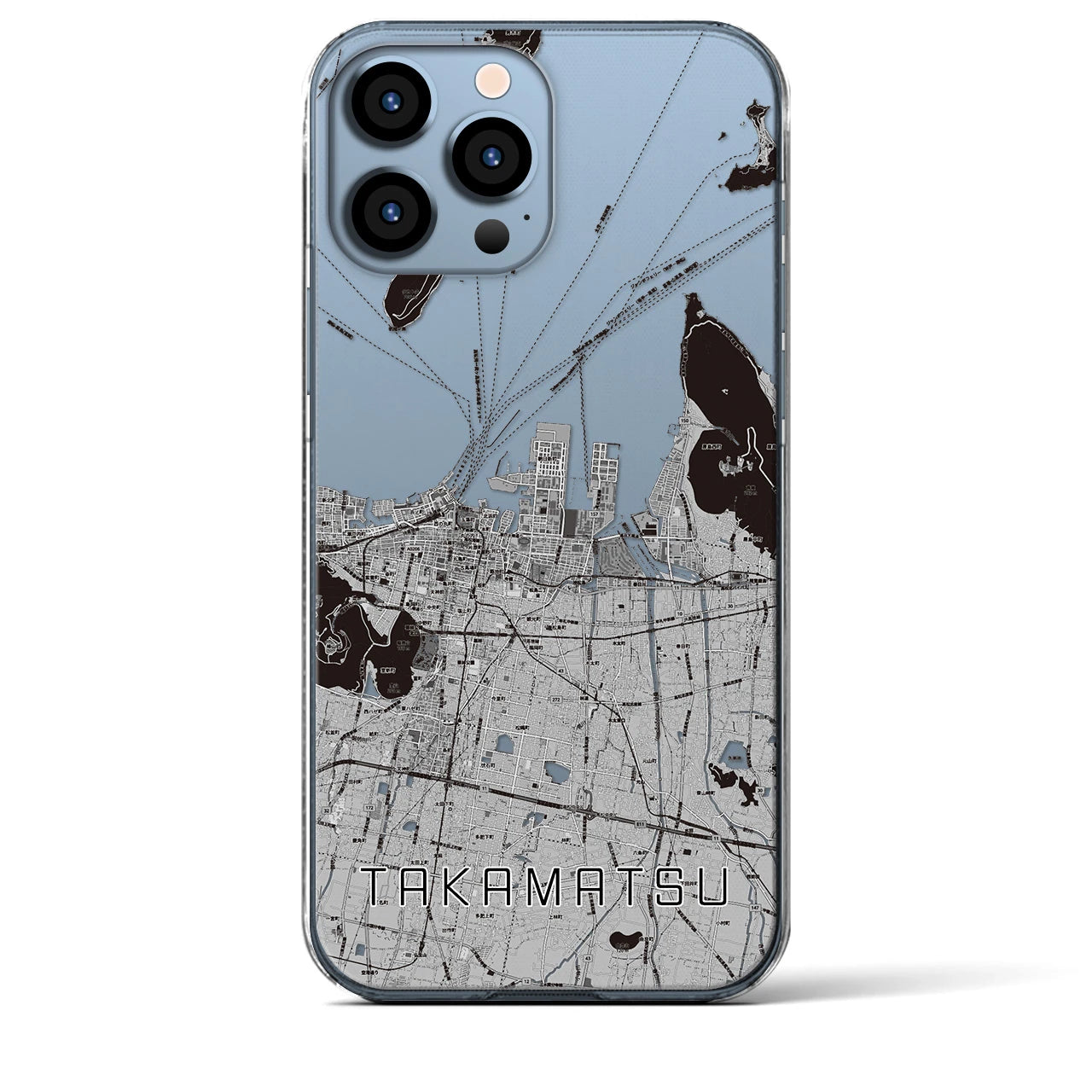 【高松(香川県)】地図柄iPhoneケース(クリアタイプ)