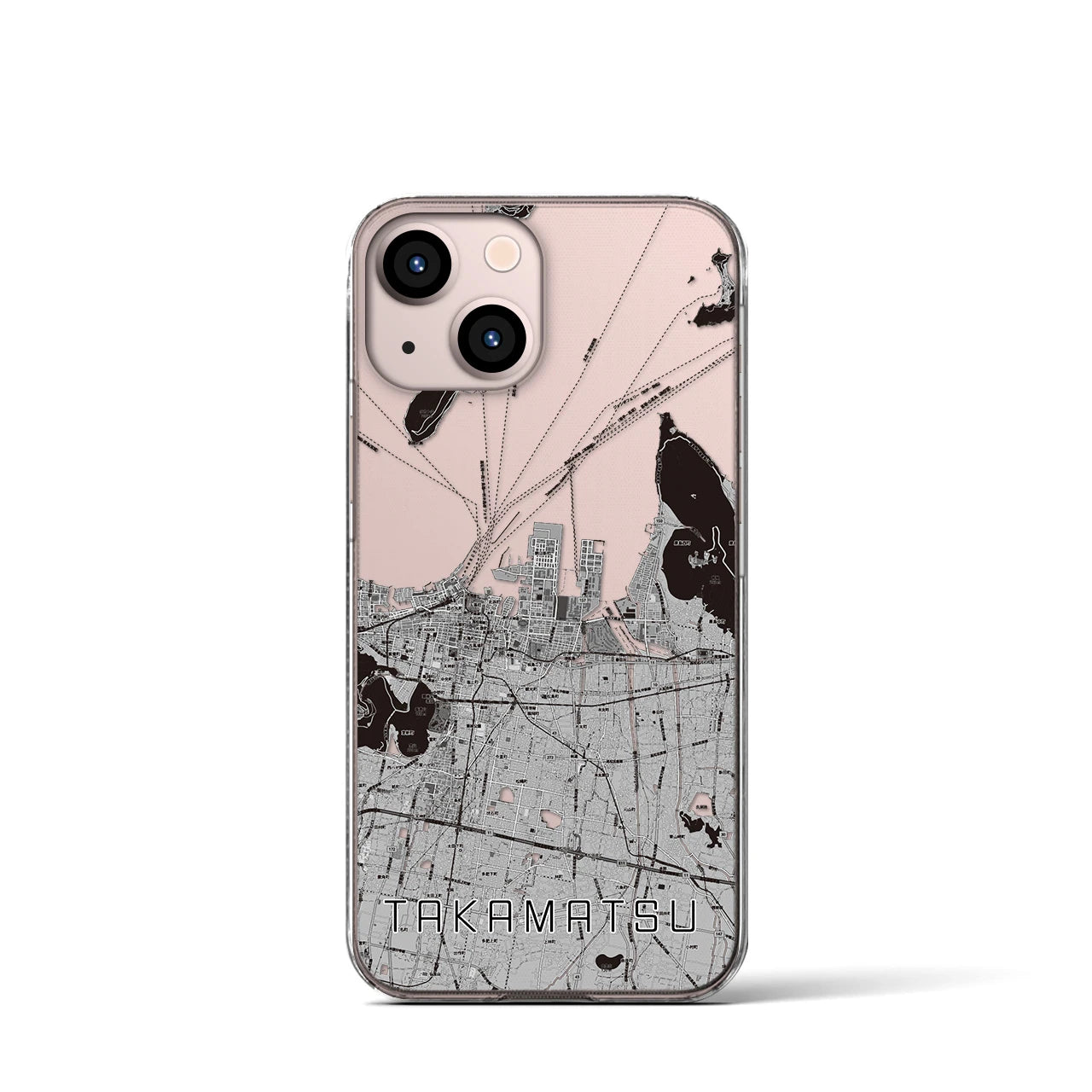 【高松(香川県)】地図柄iPhoneケース(クリアタイプ)