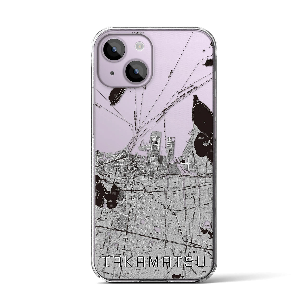 【高松(香川県)】地図柄iPhoneケース(クリアタイプ)