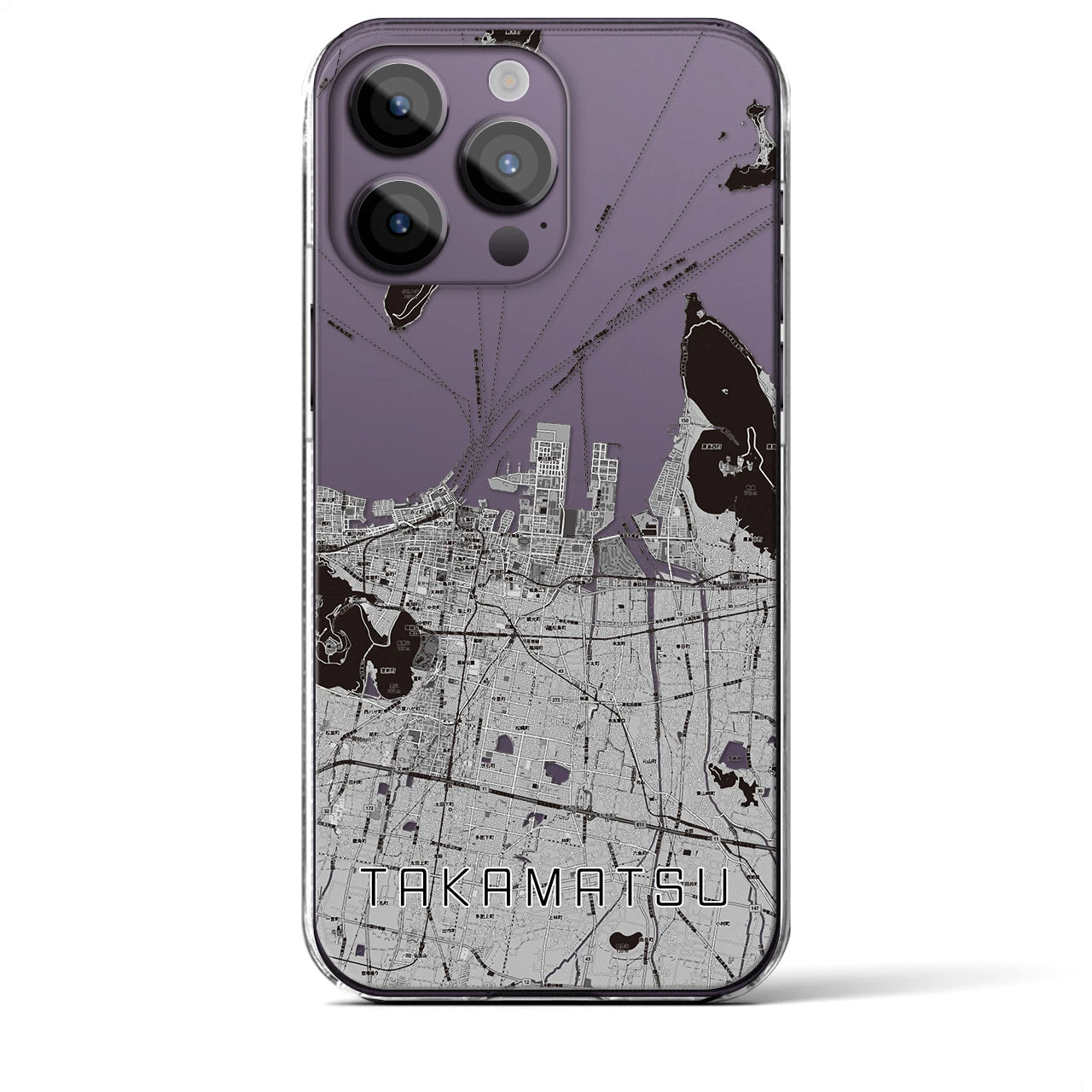 【高松(香川県)】地図柄iPhoneケース(クリアタイプ)