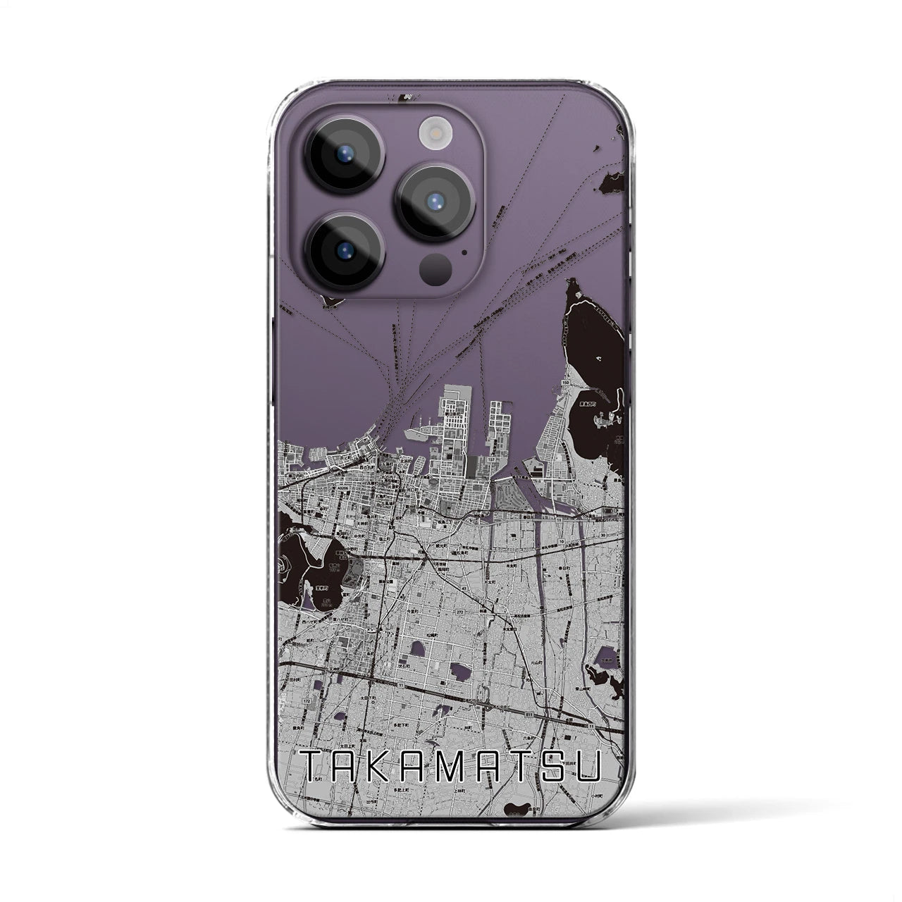 【高松(香川県)】地図柄iPhoneケース(クリアタイプ)