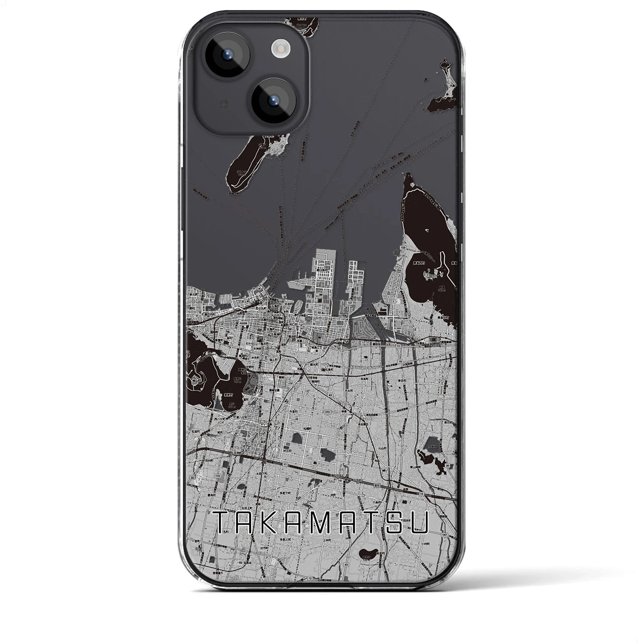 【高松(香川県)】地図柄iPhoneケース(クリアタイプ)