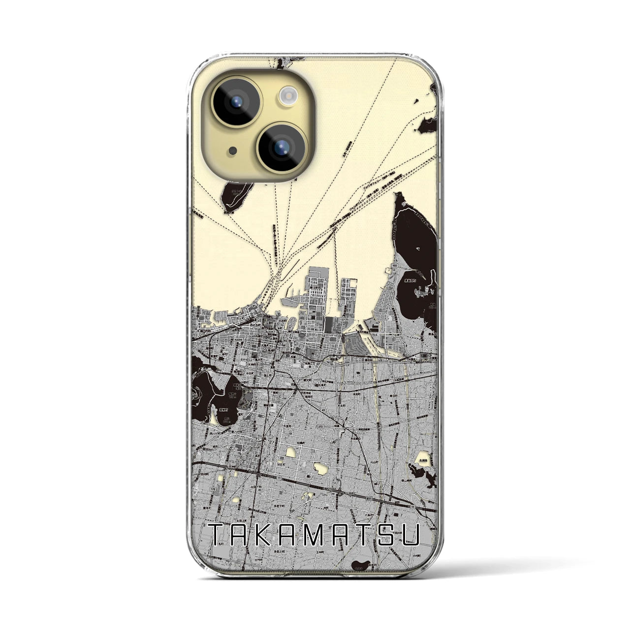 【高松(香川県)】地図柄iPhoneケース(クリアタイプ)