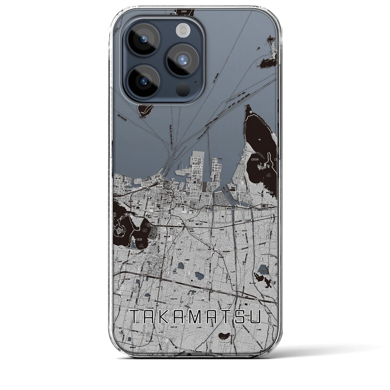 【高松(香川県)】地図柄iPhoneケース(クリアタイプ)