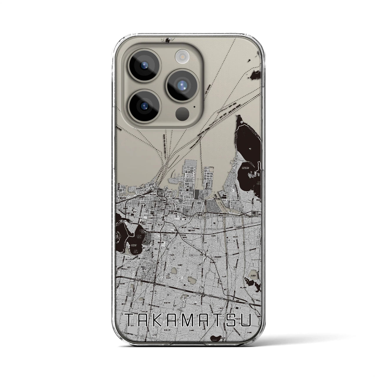【高松(香川県)】地図柄iPhoneケース(クリアタイプ)