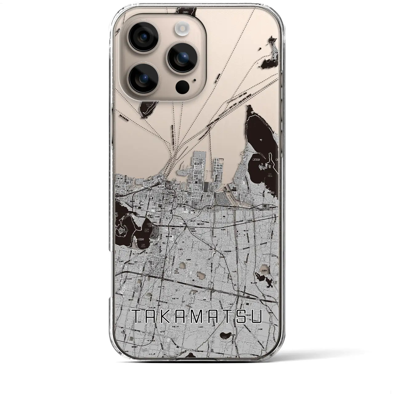 【高松(香川県)】地図柄iPhoneケース(クリアタイプ)