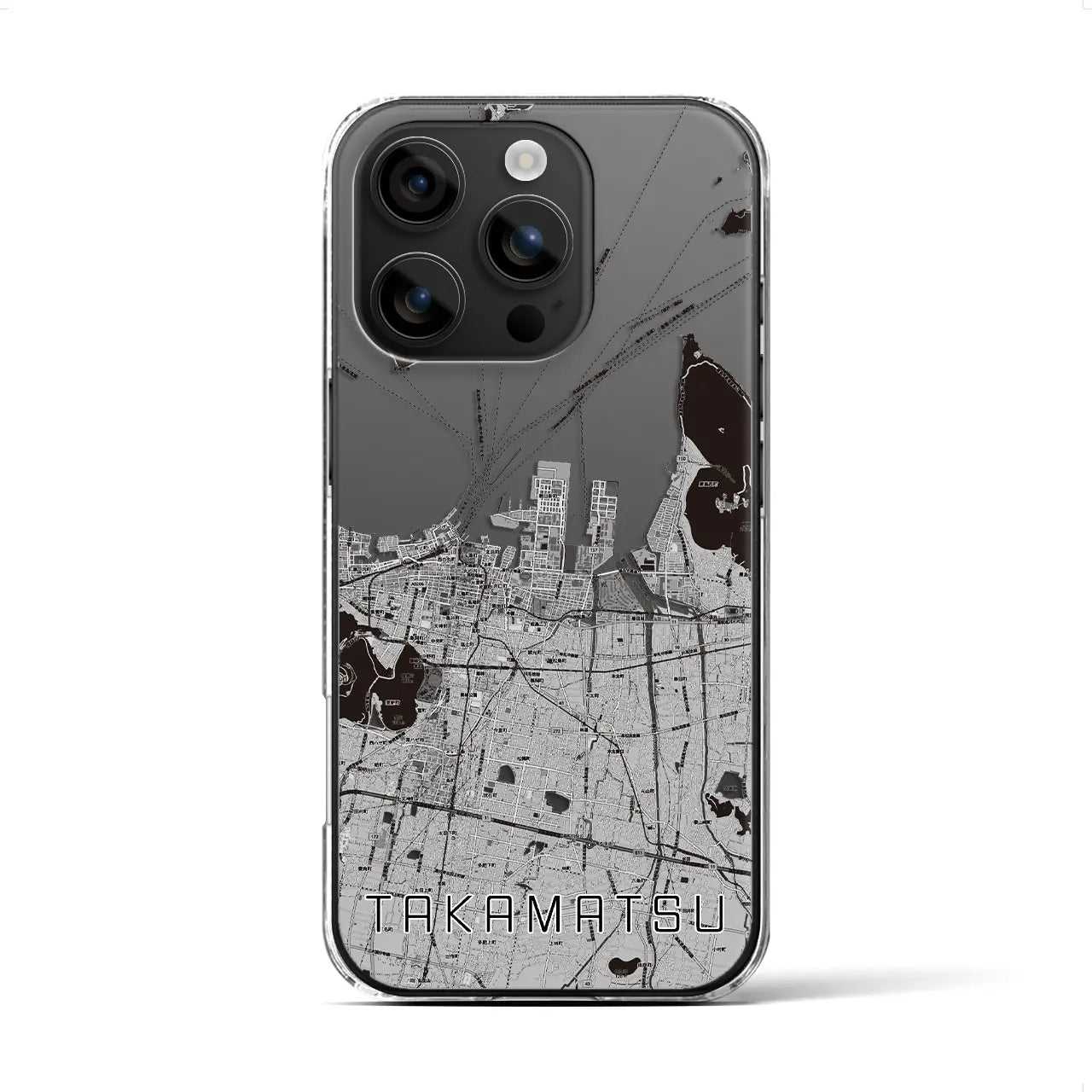 【高松(香川県)】地図柄iPhoneケース(クリアタイプ)