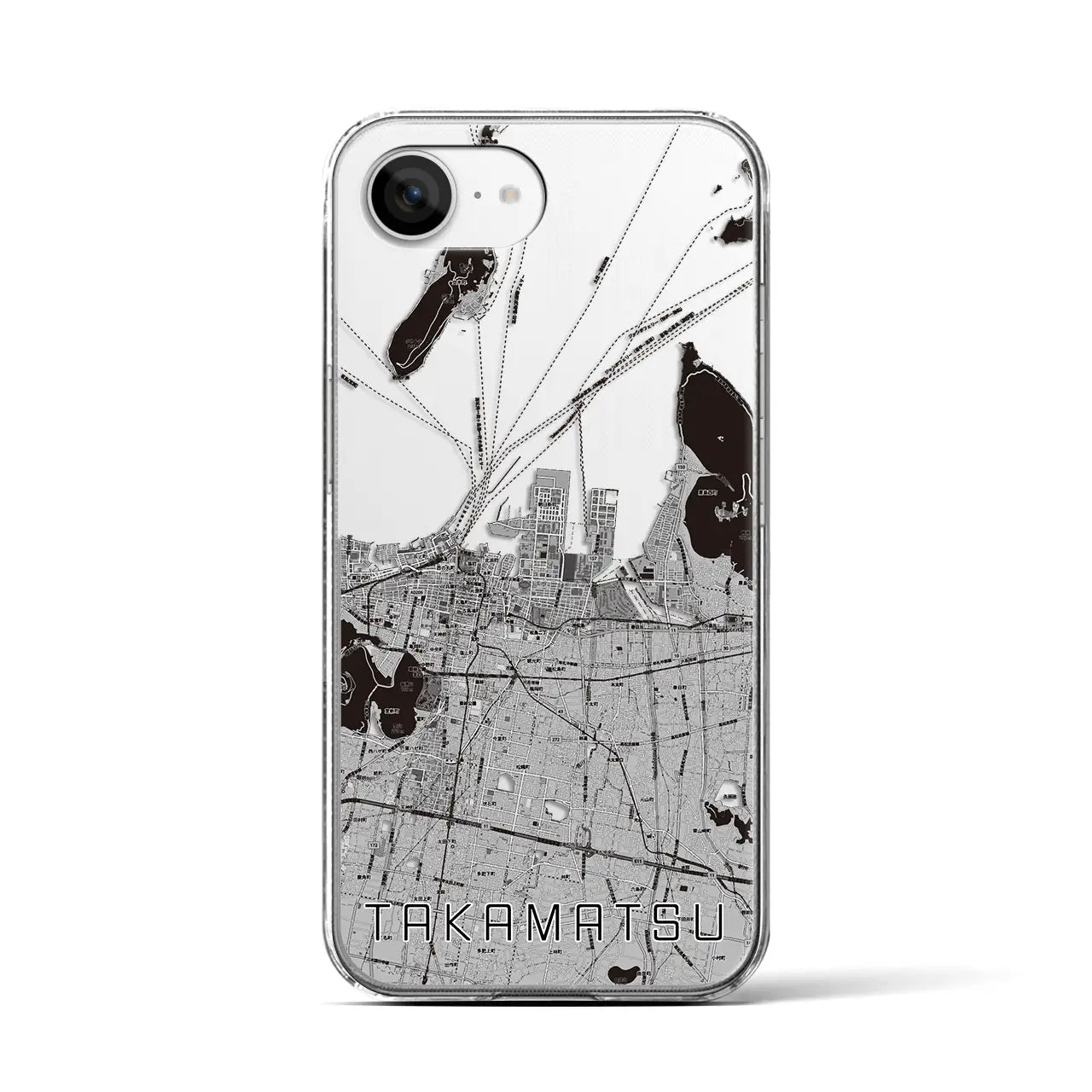 【高松(香川県)】地図柄iPhoneケース(クリアタイプ)