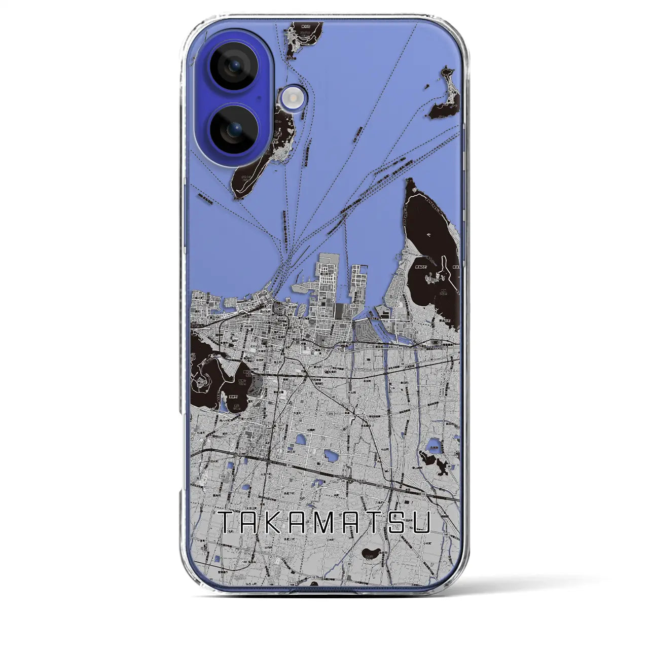 【高松(香川県)】地図柄iPhoneケース(クリアタイプ)
