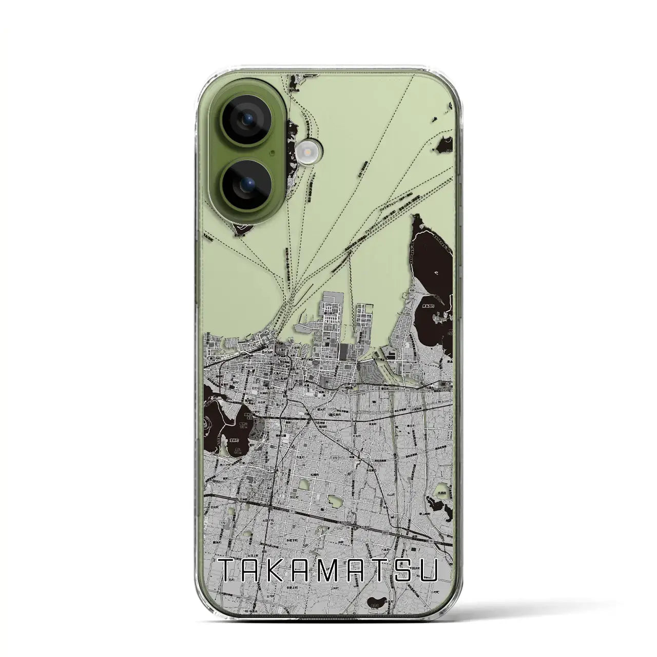 【高松(香川県)】地図柄iPhoneケース(クリアタイプ)