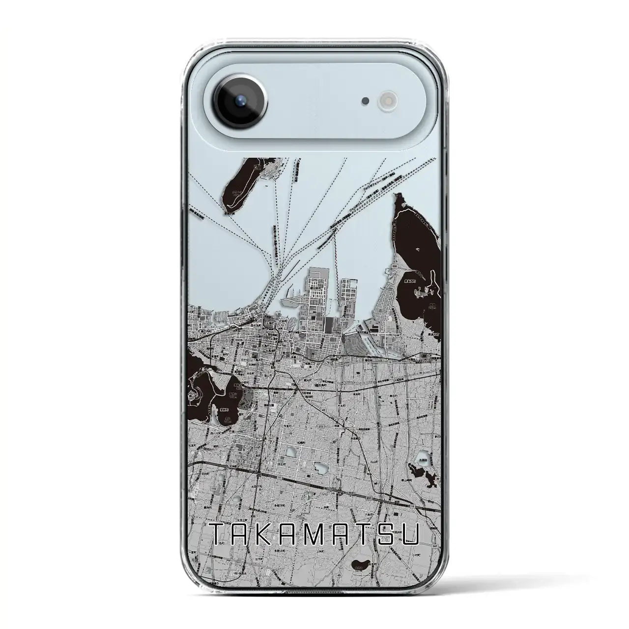 【高松(香川県)】地図柄iPhoneケース(クリアタイプ)