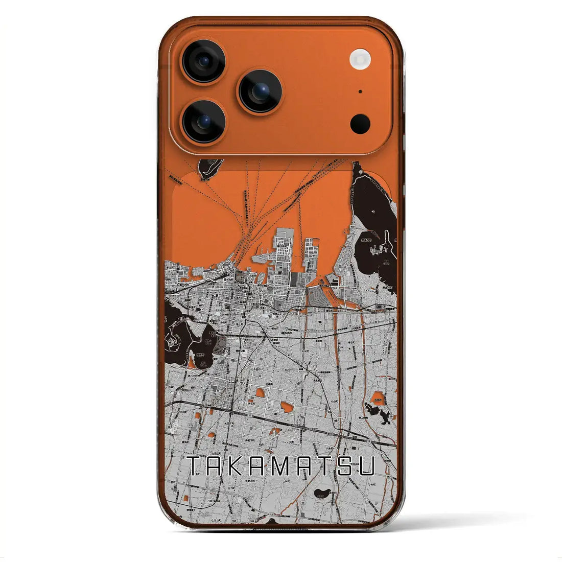 【高松(香川県)】地図柄iPhoneケース(クリアタイプ)