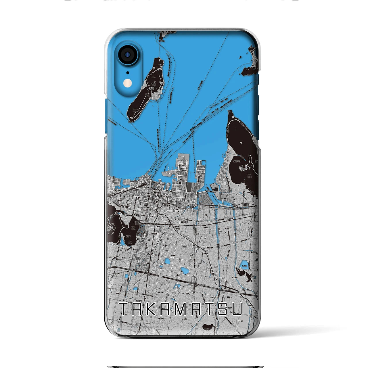 【高松(香川県)】地図柄iPhoneケース(クリアタイプ)