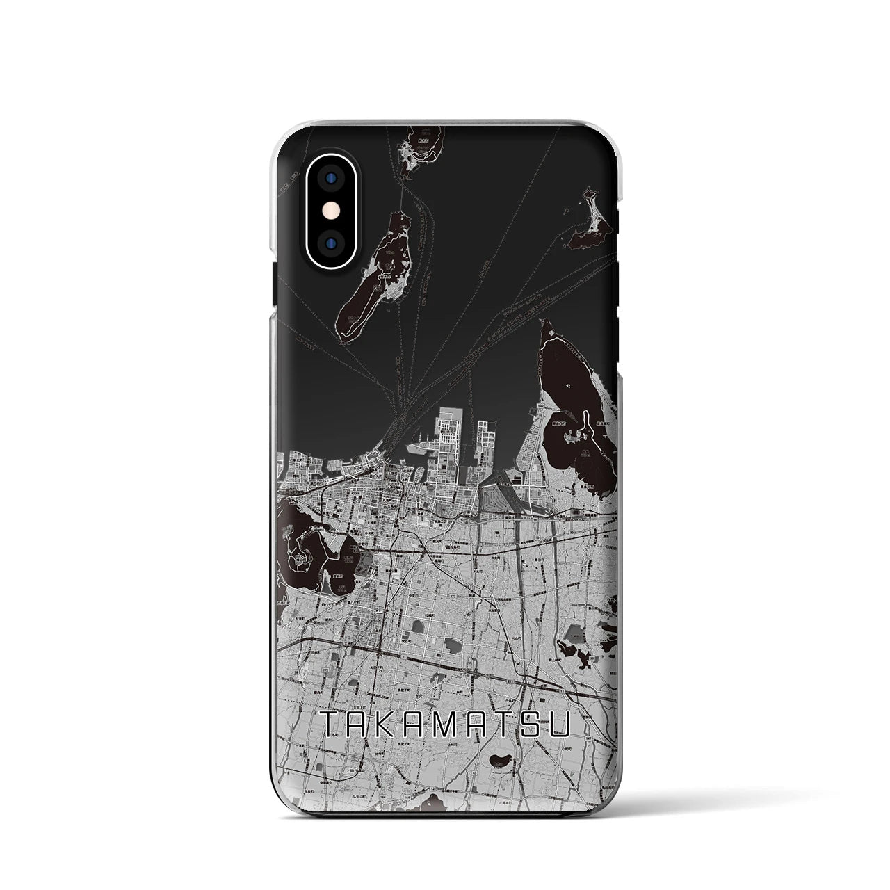 【高松(香川県)】地図柄iPhoneケース(クリアタイプ)
