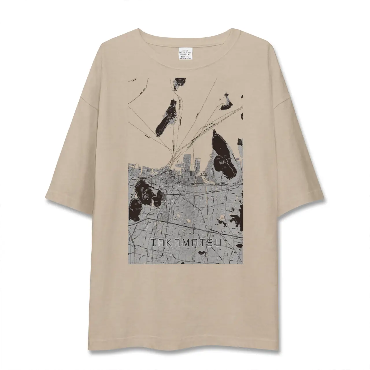 【高松(香川県)】地図柄ビッグシルエットTシャツ