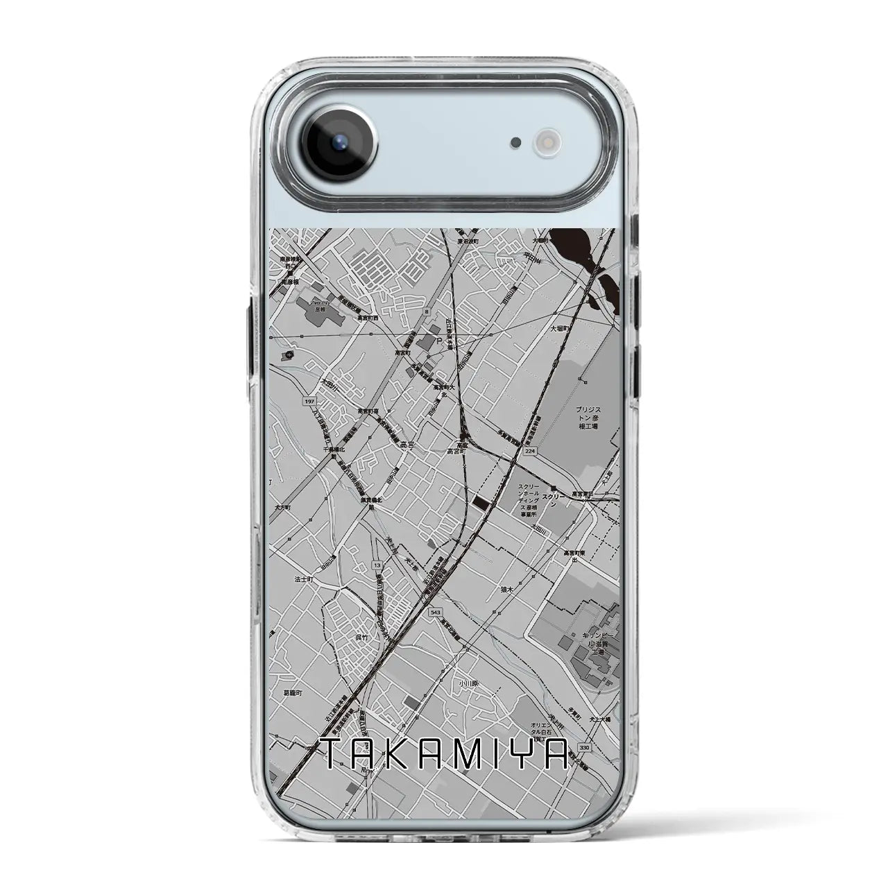 【高宮(滋賀県)】地図柄iPhoneケース(MagSafeタイプ)